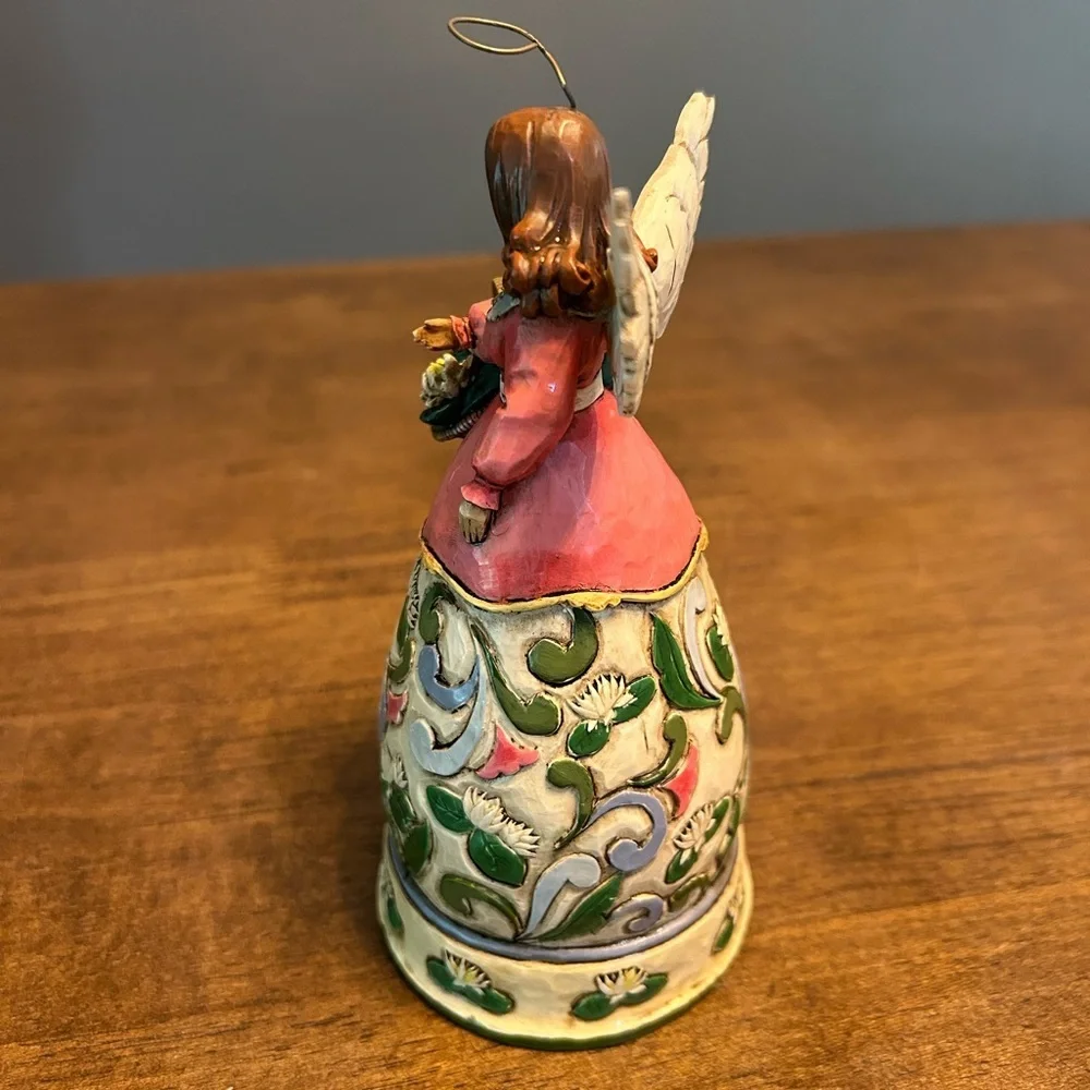 Jim Shore Angel July Birthday 2008 Ruby Water Lilies Heartwood Creek Figurine - Picture 4 of 7